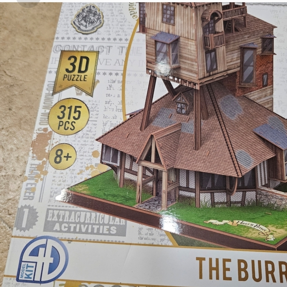 Harry Potter 3D Puzzle The Burrow, Hagrid's Hut and Knight Bus new - Picture 4 of 6
